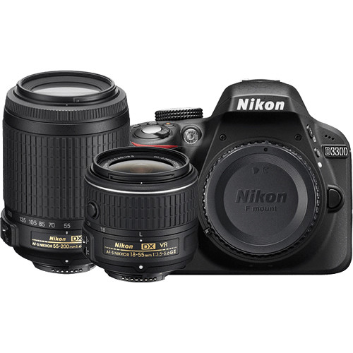Hot Deal – Refurbished Nikon D3300 w/ 18-55mm & 55-200mm Lenses for $399 !