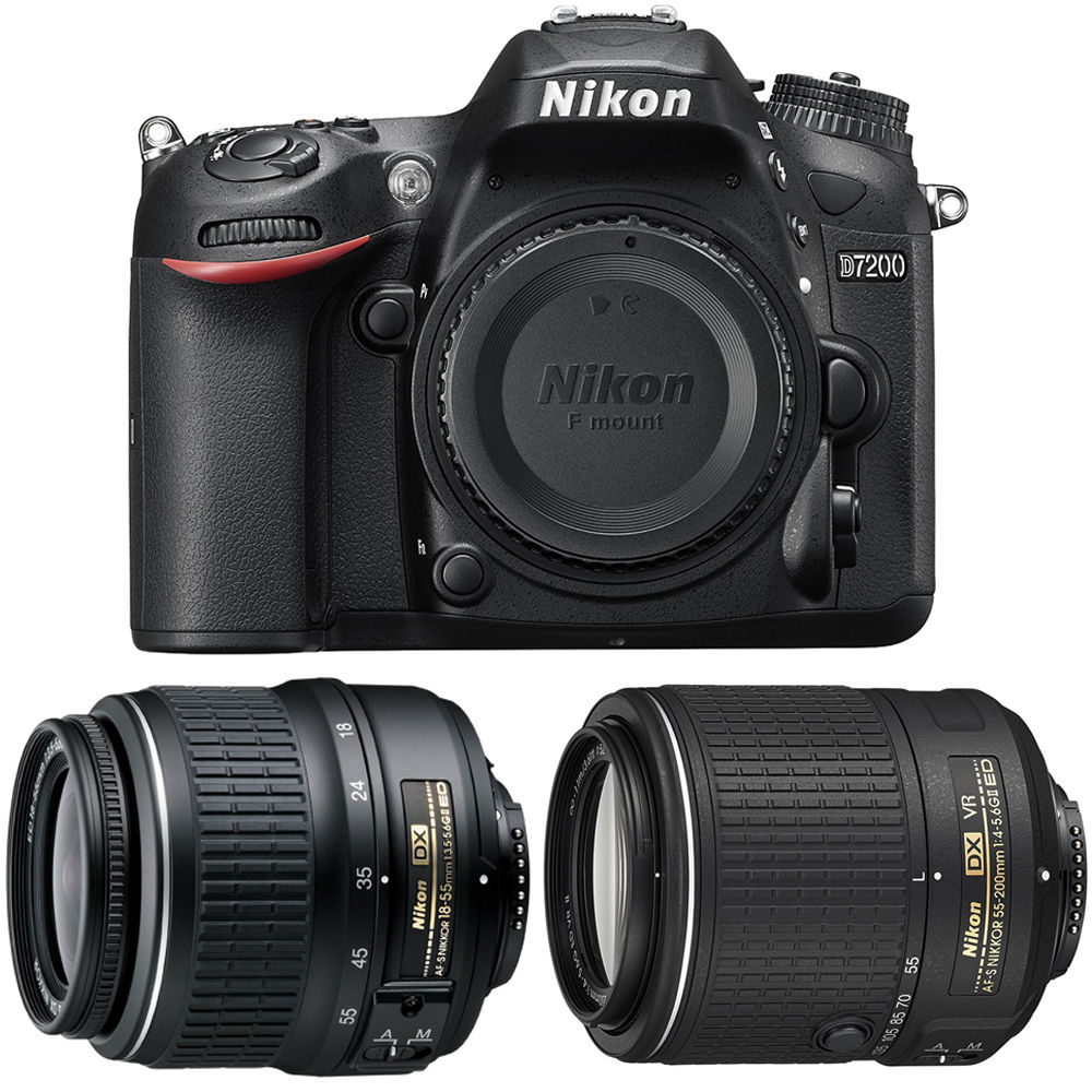 Hot Deal Back – Refurbished Nikon D7200 w/ 18-55 & 55-200 Lenses for $849 at BuyDig !
