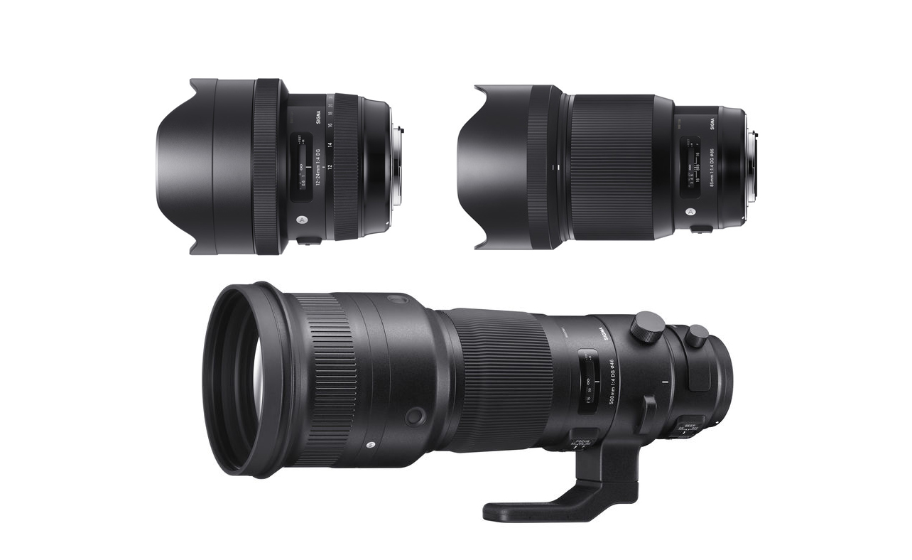 Sigma 12-24mm f/4 Art, 85mm f/1.4 Art, 500mm f/4 Sports Available for Pre-order !