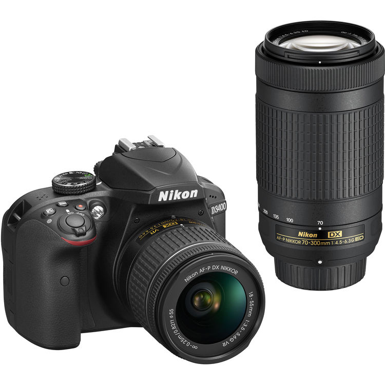 Hot Deal – Refurbished Nikon D3400 w/ 18-55mm & 70-300mm Lenses Bundle for $379 at Adorama !