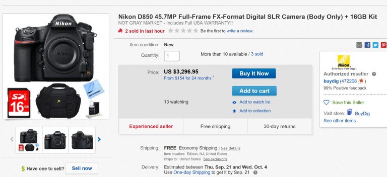 Nikon D850 now In Stock Online (BuyDig)