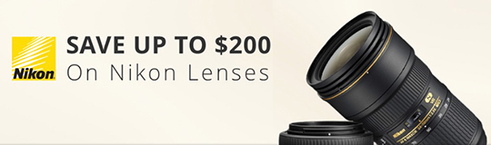 Up to $200 Off on Nikon Lens-only Rebate now Live !